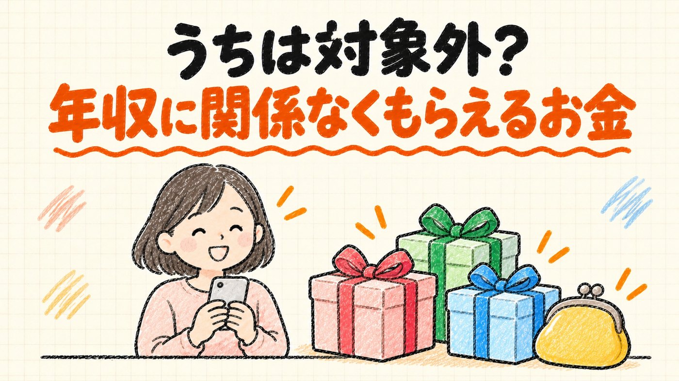 年収に関係なくもらえるお金のイメージ